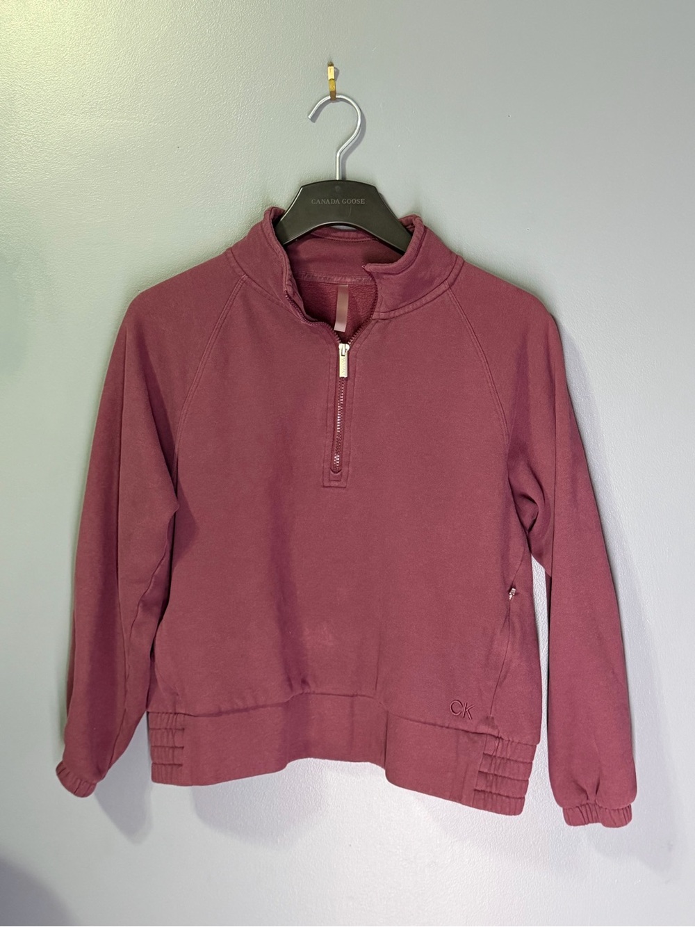 Calvin Klein Women's Half-Zip Pullover Sweatshirt - Dusty Rose